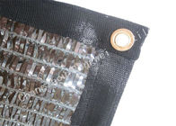 Aluminet / Aluminum Tape and HDPE Knitting Shade Cloth , Greenhouse Shading Netting