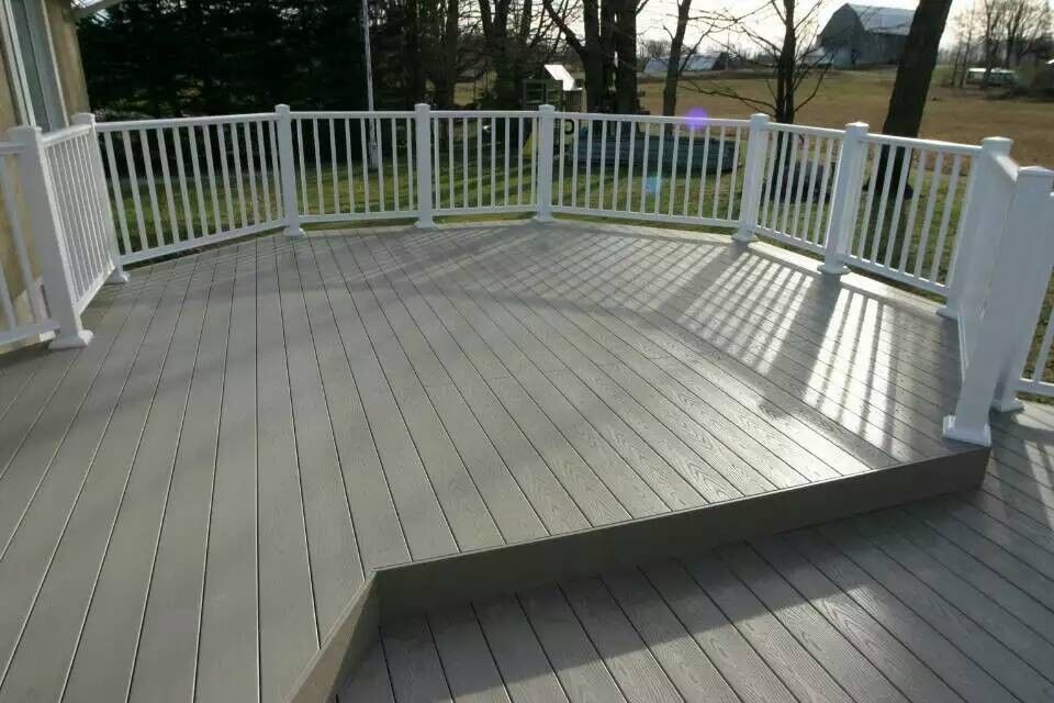 Wood Plastic Composite Outdoor Flooring And Fence For Balcony , Engineered Decking
