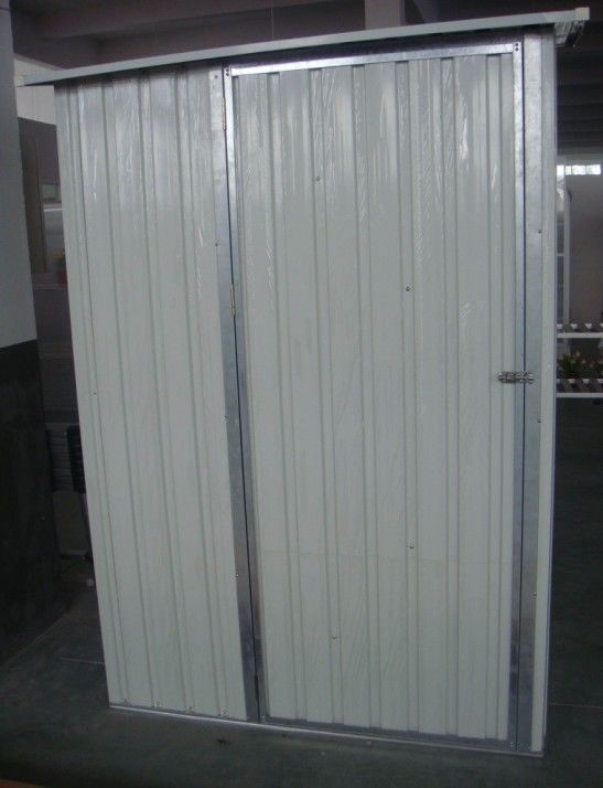 Portable Eco Friendly Mini Cream Metal Garden Shed With Deep Roll