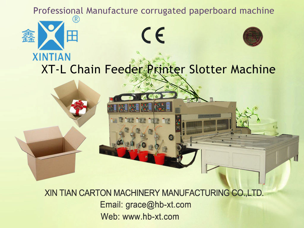 Pneumatic Locking Automatic Lubrication Carton Printing Slotting Machine With Gear Pumps