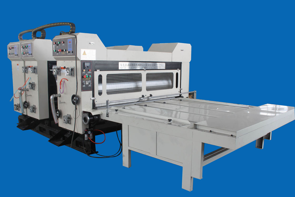 Creasing Motorized Flexo Printing Slotting Machine 11kw , Pneumatic Locking