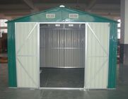 Green / White / Cream Movable 10x10 DIY Metal Shed For Workshop , Powder Coated Frame