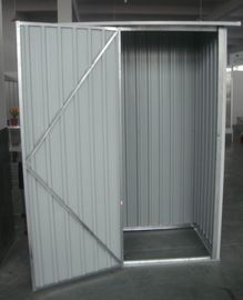 Prototype Mini Pent Metal Garden Shed Plans With Single Swing Door For Easy Access