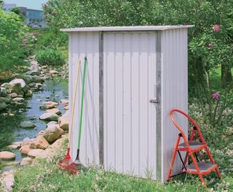 Portable Eco Friendly Mini Cream Metal Garden Shed With Deep Roll-Formed Wall Panels