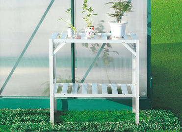 Sunor Eco Friendly Greenhouse Spares and Accessories / Silver 2 Tier Metal Flower Shelf