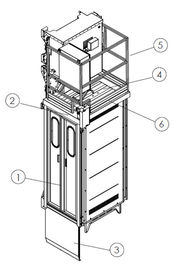 Construction Material / People Carrier Rack And Pinion Hoists CH750 750kg Single Cage