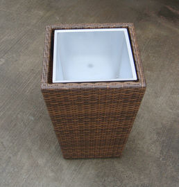 Hand-Woven Wicker Flower Pot For Outdoor Garden / Greenhouse / Bar