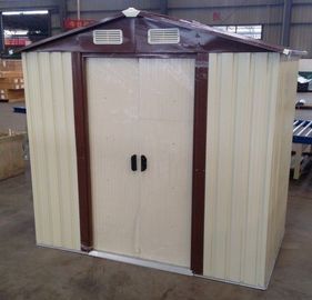 10x12' Prefab Apex Metal Garden Storage Shed With Sliding Door