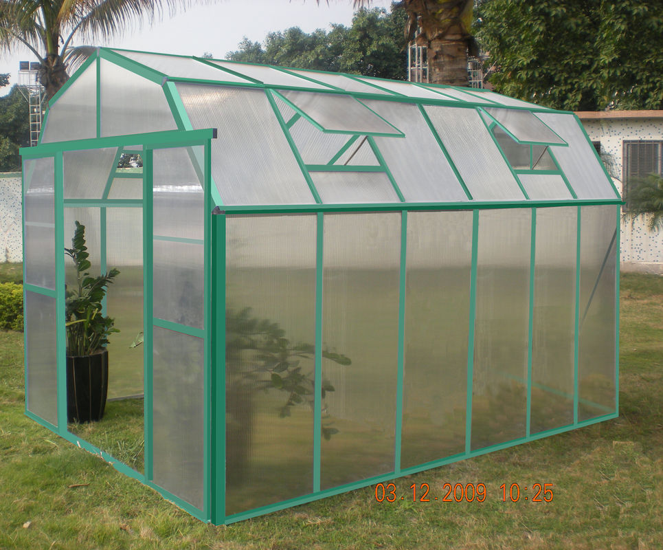 Cheap Small Size 10mm UV Twin-wall Hobby Greenhouse Polycarbonate Barn 8' X 12' GH0812