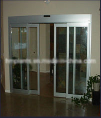 Silver Aluminum Frame automated Sliding Door Durable Nylon Belt Transmission
